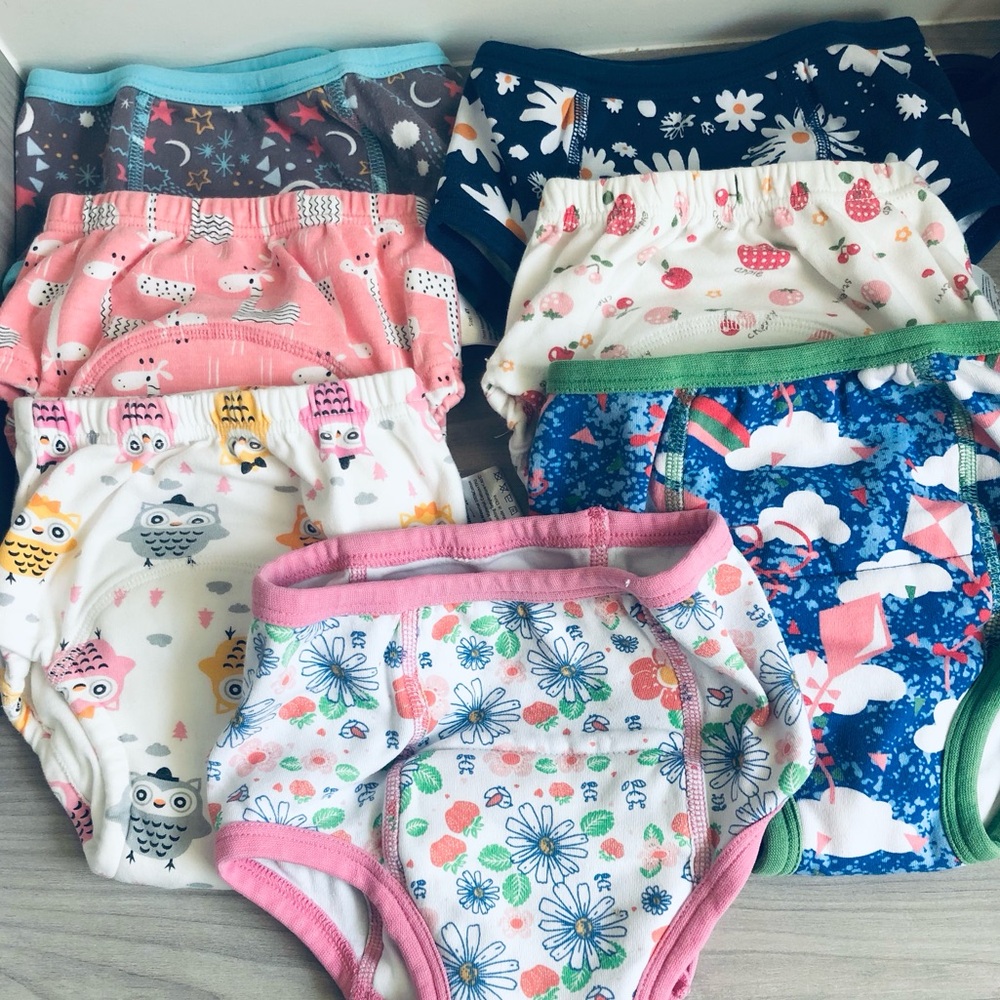 Set of Seven Girls Floral Training Pants Size 4T